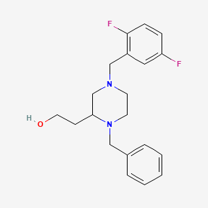molecular formula C20H24F2N2O B6076167 2-[1-benzyl-4-(2,5-difluorobenzyl)-2-piperazinyl]ethanol 