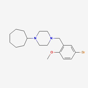 molecular formula C19H29BrN2O B6076217 1-(5-bromo-2-methoxybenzyl)-4-cycloheptylpiperazine 