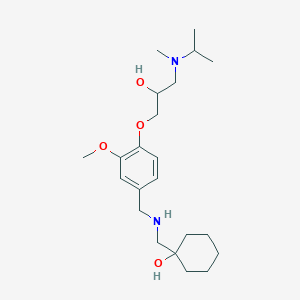 molecular formula C22H38N2O4 B6076223 1-{[(4-{2-hydroxy-3-[isopropyl(methyl)amino]propoxy}-3-methoxybenzyl)amino]methyl}cyclohexanol 