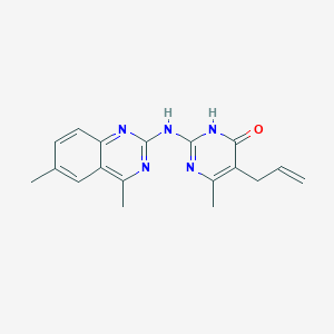 molecular formula C18H19N5O B6076242 5-allyl-2-[(4,6-dimethyl-2-quinazolinyl)amino]-6-methyl-4(3H)-pyrimidinone 
