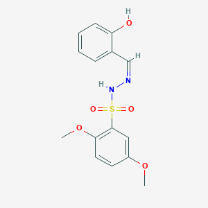 molecular formula C15H16N2O5S B6076248 N'-(2-hydroxybenzylidene)-2,5-dimethoxybenzenesulfonohydrazide 