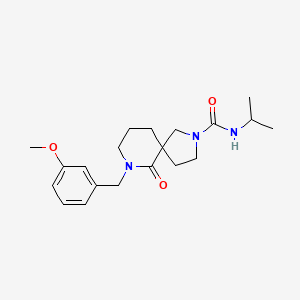 molecular formula C20H29N3O3 B6076286 N-isopropyl-7-(3-methoxybenzyl)-6-oxo-2,7-diazaspiro[4.5]decane-2-carboxamide 