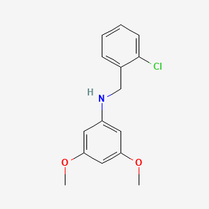 molecular formula C15H16ClNO2 B6076305 (2-chlorobenzyl)(3,5-dimethoxyphenyl)amine 