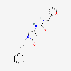 molecular formula C19H23N3O3 B6076316 N-(2-furylmethyl)-N'-[5-oxo-1-(3-phenylpropyl)-3-pyrrolidinyl]urea 