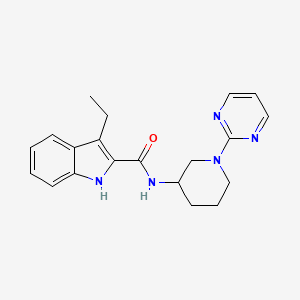 molecular formula C20H23N5O B6076357 3-ethyl-N-[1-(2-pyrimidinyl)-3-piperidinyl]-1H-indole-2-carboxamide 