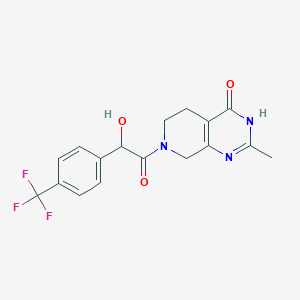 molecular formula C17H16F3N3O3 B6076382 7-{hydroxy[4-(trifluoromethyl)phenyl]acetyl}-2-methyl-5,6,7,8-tetrahydropyrido[3,4-d]pyrimidin-4(3H)-one 