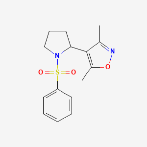 3,5-dimethyl-4-[1-(phenylsulfonyl)-2-pyrrolidinyl]isoxazole