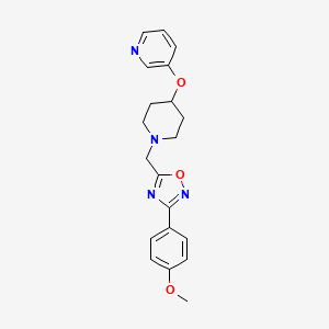 molecular formula C20H22N4O3 B6076411 3-[(1-{[3-(4-methoxyphenyl)-1,2,4-oxadiazol-5-yl]methyl}-4-piperidinyl)oxy]pyridine 