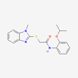 molecular formula C19H21N3O2S B6076417 N-(2-isopropoxyphenyl)-2-[(1-methyl-1H-benzimidazol-2-yl)thio]acetamide 