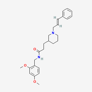 N-(2,4-dimethoxybenzyl)-3-{1-[(2E)-3-phenyl-2-propen-1-yl]-3-piperidinyl}propanamide