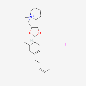 molecular formula C23H40INO2 B6076424 1-methyl-1-({2-[6-methyl-4-(4-methyl-3-penten-1-yl)-3-cyclohexen-1-yl]-1,3-dioxolan-4-yl}methyl)piperidinium iodide 