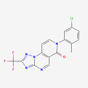 molecular formula C16H9ClF3N5O B6076456 7-(5-chloro-2-methylphenyl)-2-(trifluoromethyl)pyrido[3,4-e][1,2,4]triazolo[1,5-a]pyrimidin-6(7H)-one 