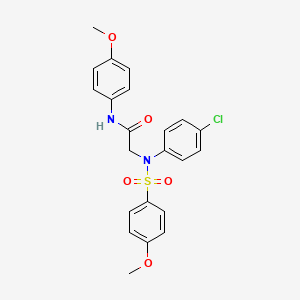 molecular formula C22H21ClN2O5S B6076467 N~2~-(4-chlorophenyl)-N~1~-(4-methoxyphenyl)-N~2~-[(4-methoxyphenyl)sulfonyl]glycinamide 