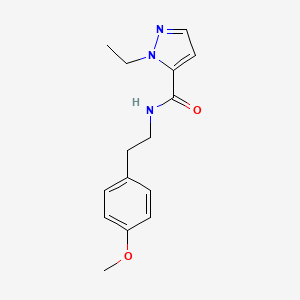 molecular formula C15H19N3O2 B6076468 1-ethyl-N-[2-(4-methoxyphenyl)ethyl]-1H-pyrazole-5-carboxamide 