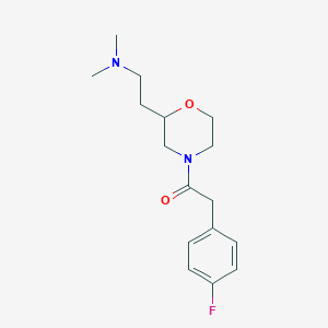 molecular formula C16H23FN2O2 B6076479 (2-{4-[(4-fluorophenyl)acetyl]-2-morpholinyl}ethyl)dimethylamine 