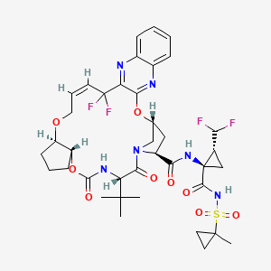 molecular formula C38H46F4N6O9S B607649 格拉布韦 CAS No. 1365970-03-1