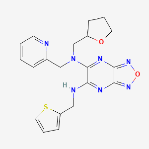 molecular formula C20H21N7O2S B6076507 N-(2-pyridinylmethyl)-N-(tetrahydro-2-furanylmethyl)-N'-(2-thienylmethyl)[1,2,5]oxadiazolo[3,4-b]pyrazine-5,6-diamine 