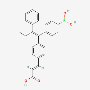 molecular formula C25H23BO4 B607651 GLL398（E、Z 异构体的混合物） CAS No. 2077980-83-5