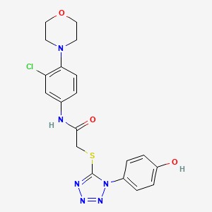 molecular formula C19H19ClN6O3S B6076514 N-[3-chloro-4-(4-morpholinyl)phenyl]-2-{[1-(4-hydroxyphenyl)-1H-tetrazol-5-yl]thio}acetamide 
