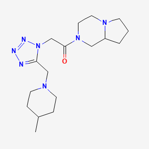 molecular formula C17H29N7O B6076534 2-({5-[(4-methyl-1-piperidinyl)methyl]-1H-tetrazol-1-yl}acetyl)octahydropyrrolo[1,2-a]pyrazine 