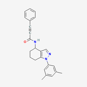 molecular formula C24H23N3O B6076561 N-[1-(3,5-dimethylphenyl)-4,5,6,7-tetrahydro-1H-indazol-4-yl]-3-phenyl-2-propynamide 