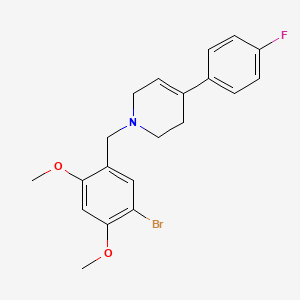 molecular formula C20H21BrFNO2 B6076564 1-(5-bromo-2,4-dimethoxybenzyl)-4-(4-fluorophenyl)-1,2,3,6-tetrahydropyridine 