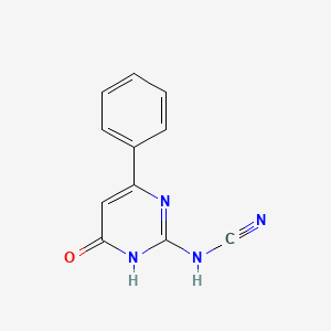 molecular formula C11H8N4O B6076639 (6-oxo-4-phenyl-1,6-dihydro-2-pyrimidinyl)cyanamide 