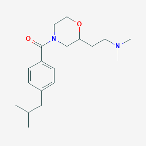 molecular formula C19H30N2O2 B6076658 2-[4-(4-isobutylbenzoyl)-2-morpholinyl]-N,N-dimethylethanamine 
