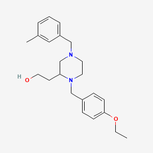 molecular formula C23H32N2O2 B6076681 2-[1-(4-ethoxybenzyl)-4-(3-methylbenzyl)-2-piperazinyl]ethanol 