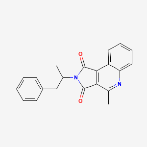 molecular formula C21H18N2O2 B6076696 4-methyl-2-(1-methyl-2-phenylethyl)-1H-pyrrolo[3,4-c]quinoline-1,3(2H)-dione 