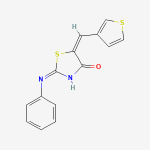 molecular formula C14H10N2OS2 B6076697 2-(phenylimino)-5-(3-thienylmethylene)-1,3-thiazolidin-4-one 