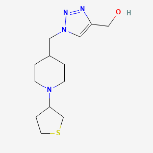molecular formula C13H22N4OS B6076722 (1-{[1-(tetrahydro-3-thienyl)-4-piperidinyl]methyl}-1H-1,2,3-triazol-4-yl)methanol 