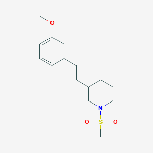 molecular formula C15H23NO3S B6076743 3-[2-(3-methoxyphenyl)ethyl]-1-(methylsulfonyl)piperidine 
