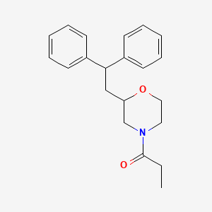 molecular formula C21H25NO2 B6076770 2-(2,2-diphenylethyl)-4-propionylmorpholine 
