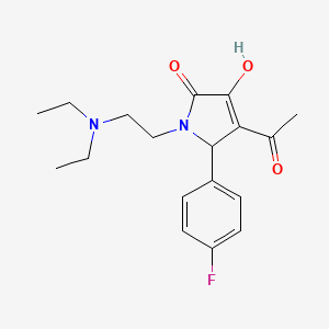 molecular formula C18H23FN2O3 B6076771 4-acetyl-1-[2-(diethylamino)ethyl]-5-(4-fluorophenyl)-3-hydroxy-1,5-dihydro-2H-pyrrol-2-one 