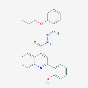 molecular formula C26H23N3O3 B6076776 2-(2-hydroxyphenyl)-N'-(2-propoxybenzylidene)-4-quinolinecarbohydrazide 