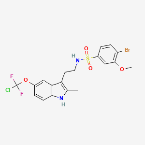 molecular formula C19H18BrClF2N2O4S B6076796 4-bromo-N-(2-{5-[chloro(difluoro)methoxy]-2-methyl-1H-indol-3-yl}ethyl)-3-methoxybenzenesulfonamide 