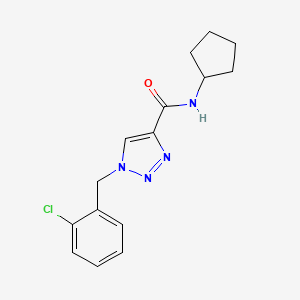 molecular formula C15H17ClN4O B6076884 1-(2-chlorobenzyl)-N-cyclopentyl-1H-1,2,3-triazole-4-carboxamide 