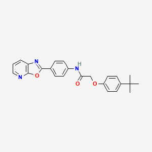 molecular formula C24H23N3O3 B6076890 2-(4-tert-butylphenoxy)-N-(4-[1,3]oxazolo[5,4-b]pyridin-2-ylphenyl)acetamide 