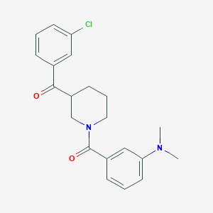 molecular formula C21H23ClN2O2 B6076903 (3-chlorophenyl){1-[3-(dimethylamino)benzoyl]-3-piperidinyl}methanone 