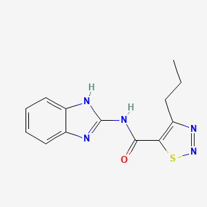 molecular formula C13H13N5OS B6076920 N-1H-benzimidazol-2-yl-4-propyl-1,2,3-thiadiazole-5-carboxamide 