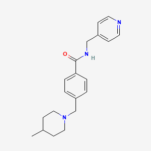 molecular formula C20H25N3O B6076921 4-[(4-methyl-1-piperidinyl)methyl]-N-(4-pyridinylmethyl)benzamide 