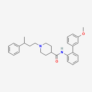 molecular formula C29H34N2O2 B6076955 N-(3'-methoxy-2-biphenylyl)-1-(3-phenylbutyl)-4-piperidinecarboxamide 