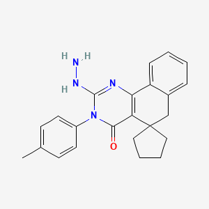 2-hydrazino-3-(4-methylphenyl)-3H-spiro[benzo[h]quinazoline-5,1'-cyclopentan]-4(6H)-one