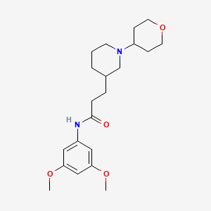 molecular formula C21H32N2O4 B6076991 N-(3,5-dimethoxyphenyl)-3-[1-(tetrahydro-2H-pyran-4-yl)-3-piperidinyl]propanamide 