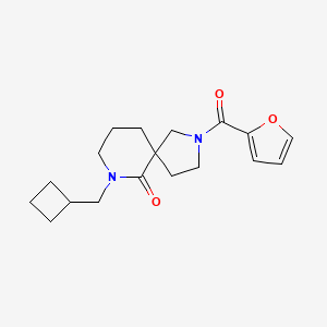 molecular formula C18H24N2O3 B6077008 7-(cyclobutylmethyl)-2-(2-furoyl)-2,7-diazaspiro[4.5]decan-6-one 