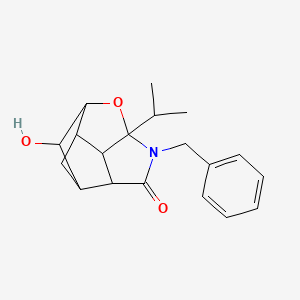 molecular formula C19H23NO3 B6077044 5-benzyl-9-hydroxy-6-isopropyl-7-oxa-5-azatetracyclo[6.3.0.0~2,6~.0~3,10~]undecan-4-one 