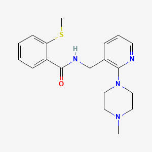 molecular formula C19H24N4OS B6077055 N-{[2-(4-methyl-1-piperazinyl)-3-pyridinyl]methyl}-2-(methylthio)benzamide 