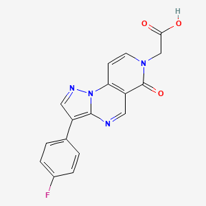 [3-(4-fluorophenyl)-6-oxopyrazolo[1,5-a]pyrido[3,4-e]pyrimidin-7(6H)-yl]acetic acid