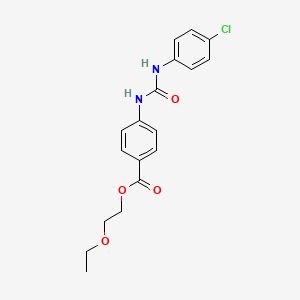 molecular formula C18H19ClN2O4 B6077072 2-ethoxyethyl 4-({[(4-chlorophenyl)amino]carbonyl}amino)benzoate 